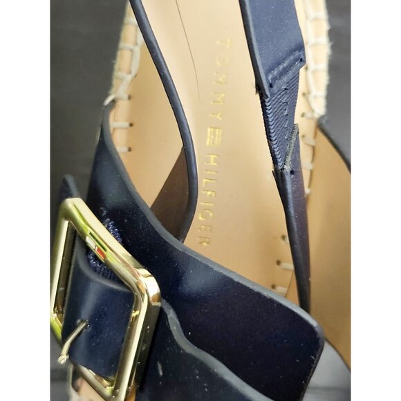 Tommy Hilfiger Navy Rope Wedge Sandals Size 7M - Picture 6 of 8